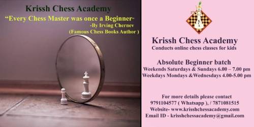 Conducts Online Chess Classes